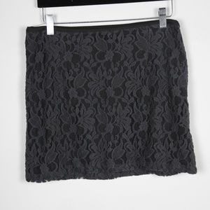 NWT Gap Lace Mini Skirt Dark Gray Size 2